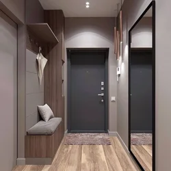 Small-sized hallways in the corridor with a mirror photo for narrow corridors