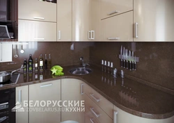 Дизайн кухни в шоколадно молочном цвете дизайн