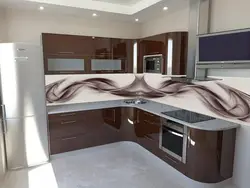 Kitchen design in chocolate milk color design