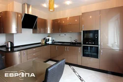 Kitchen design in chocolate milk color design