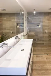 Vinyl Tiles On The Bathroom Walls Photo