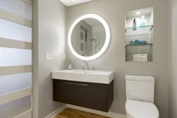Vinyl tiles on the bathroom walls photo