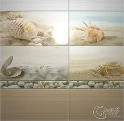 Dəniz qabıqları ilə vanna otağı dizaynı