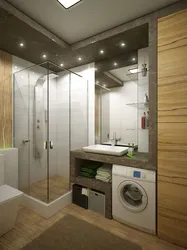 Bathroom design combined shower and bathtub