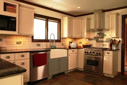 Photo of kitchen lined