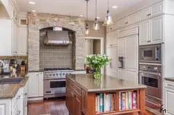 Photo of kitchen lined