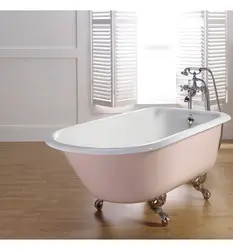 Cast Iron Bathtub In The Bathroom Interior