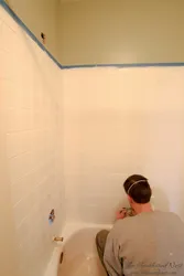 Painting Bath Tiles Photo