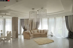 Vitray oynali uy yashash xonasi dizayni