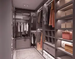Room with dressing room layout design photo