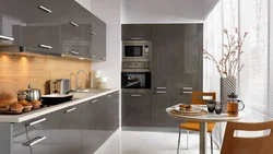 Gray corner in the kitchen photo