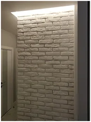 Plaster bricks in the hallway photo