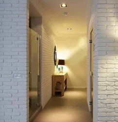 Plaster bricks in the hallway photo
