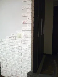 Plaster bricks in the hallway photo