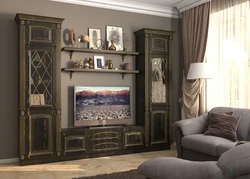 Living room furniture in classic style photo dark