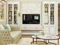 Living Room Furniture In Classic Style Photo Dark