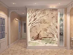 3D photo wallpaper in the hallway