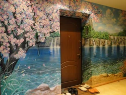 3D photo wallpaper in the hallway