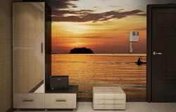 Koridorda 3D foto divar kağızı