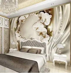 3D wallpaper above the bed photo in the bedroom