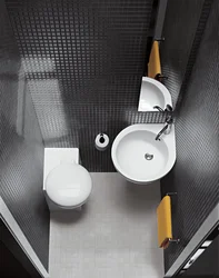 Bathroom with toilet and sink design small