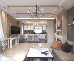 Living room 100 sq m design photo