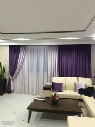 Tavan korniş üçün oturma otağı üçün gözəl pərdələr müasir fotoşəkillər