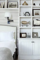 Shelving for bedroom interior design