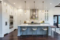 High ceiling kitchen interior