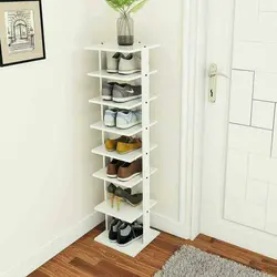 Shelving in the hallway interior photo