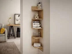 Shelving in the hallway interior photo