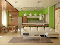 Studio kitchen living room bedroom design