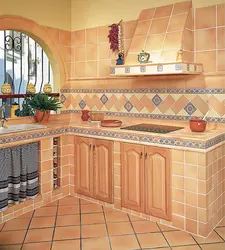 Photos of tiled kitchens