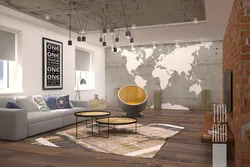 Apartment design concrete walls