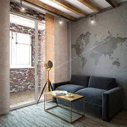 Mənzil dizaynı beton divarlar