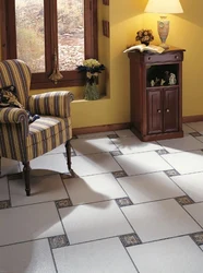 Inexpensive floor tiles for the kitchen photo
