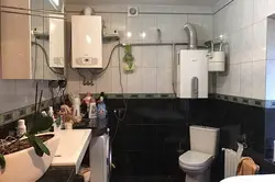 Ванна бөлмесіндегі қазандық фото