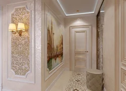 Hallway design with moldings