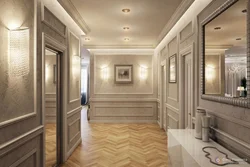 Hallway design with moldings