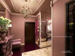 Photo of burgundy hallway