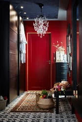 Photo of burgundy hallway