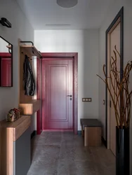 Photo of burgundy hallway