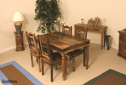 Photo of wooden tables and chairs for the kitchen