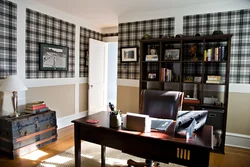Checkered bedroom photo