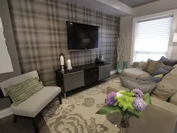 Checkered bedroom photo