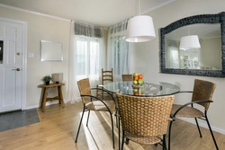 Kitchen Interior With Glass Table Photo