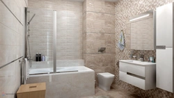 Matte tiles in the bathroom interior