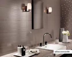 Matte tiles in the bathroom interior
