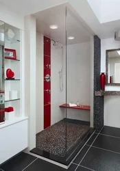 Tiles In The Bathroom With Shower Corner Photo