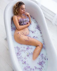 Photo in a milk bath